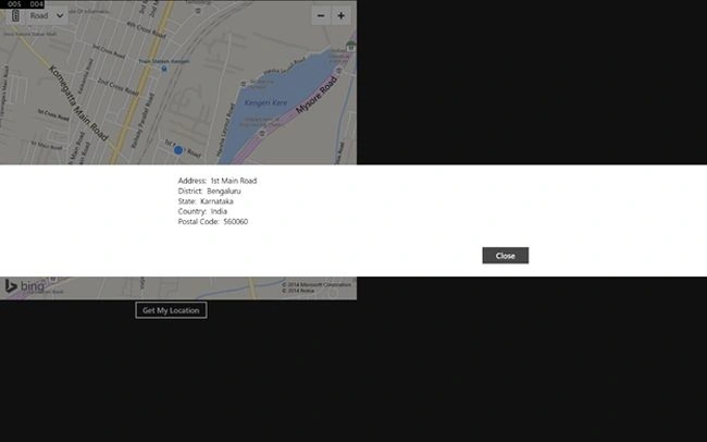 Output screen with a message