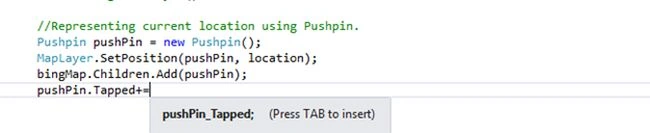 Screenshot of the code