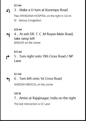 Route Summery