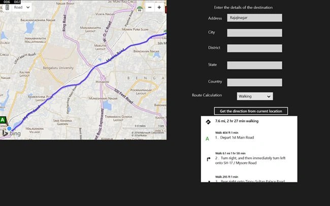 route direction mode
