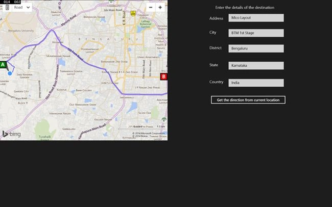 Route from source to destination
