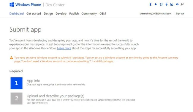 app info