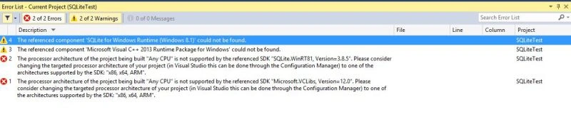 error list