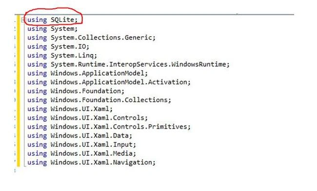 using SQLite