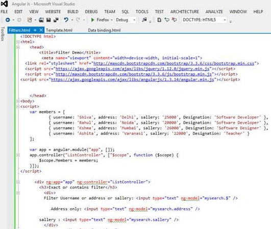 Filter HTML