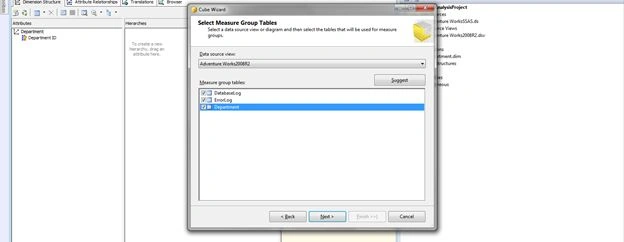 Creating Cubes in SSAS