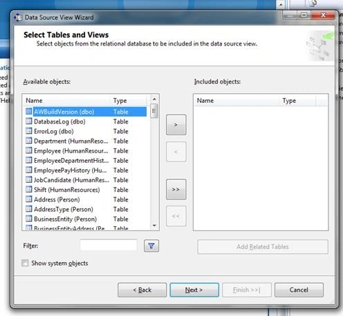 Creating Cubes in SSAS