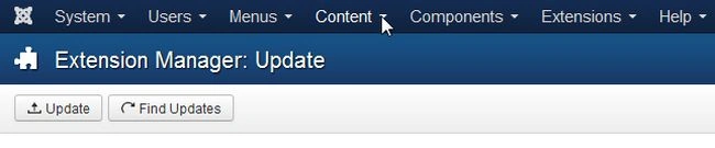 click on content menu