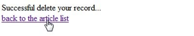 successful delete massege
