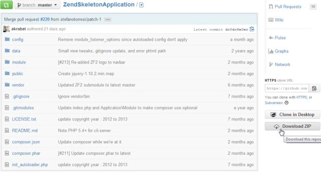 zend skeleton application setup step3
