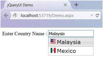 enter country name