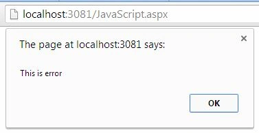 Exception in JavaScript