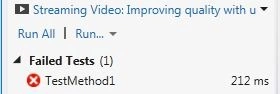 Failed test