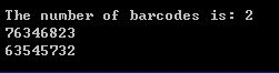 Number of barcode