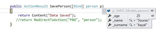 actions parameter