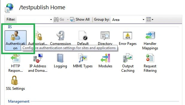 authentication tab