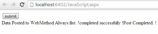 callback function of Post method