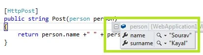 Post method of Web-API