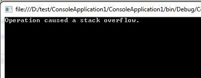 Stack overflow exception