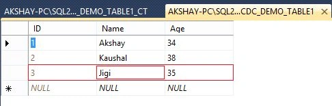 name value changed