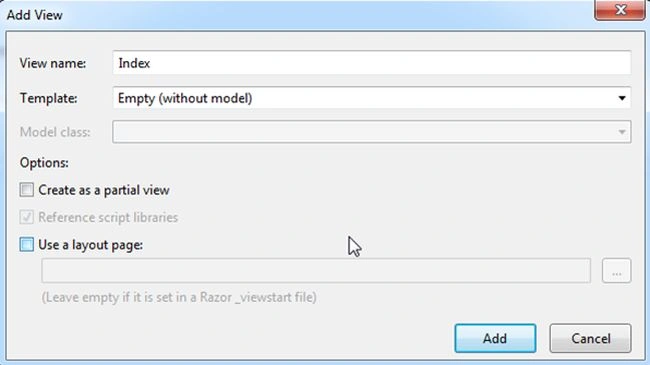 add view name