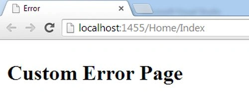 Custom Error Page