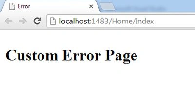 custom error page