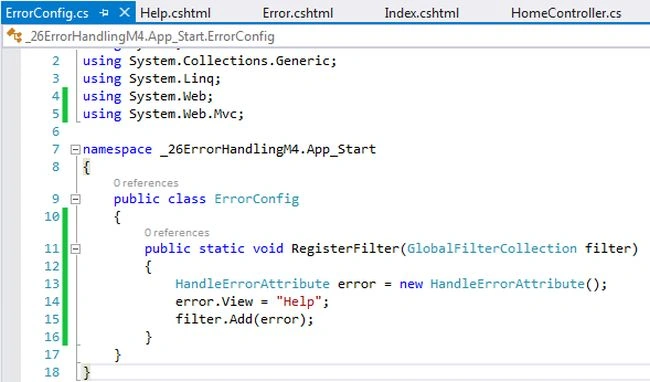 error config file