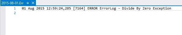 exception message