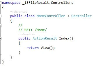 Index Action Result