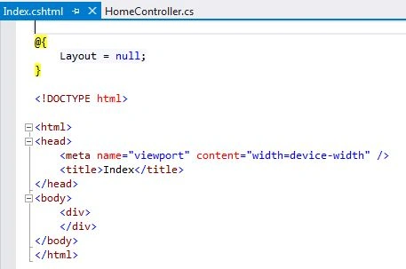Index Cshtml page