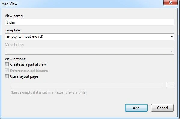 Specifying View Name