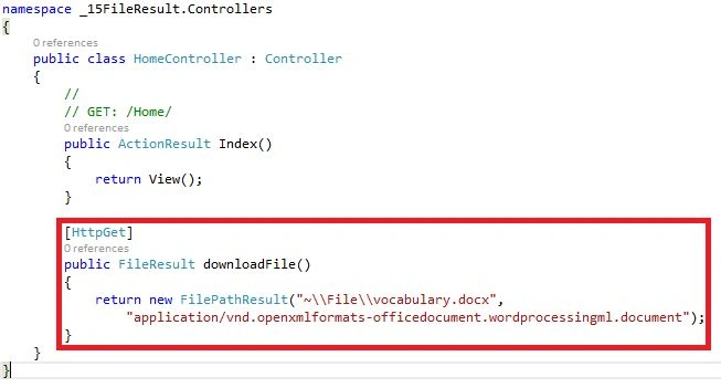 Using HttpGet Attribute