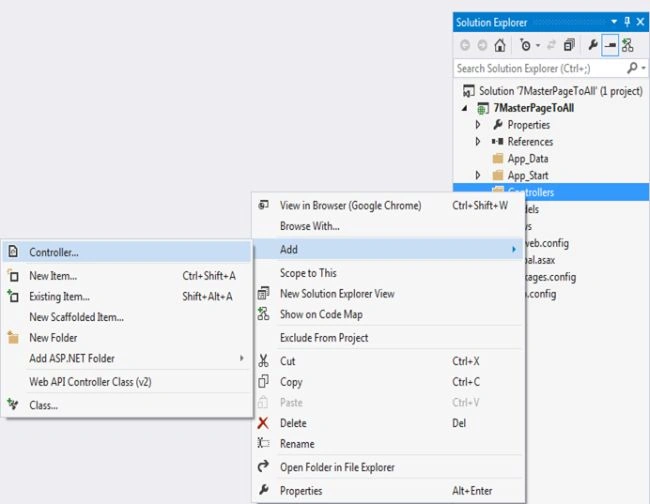 1 Create a MVC