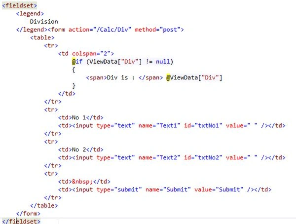 Division code