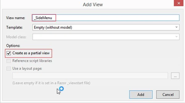 sideview menu