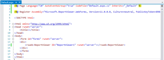ReportViewer control 