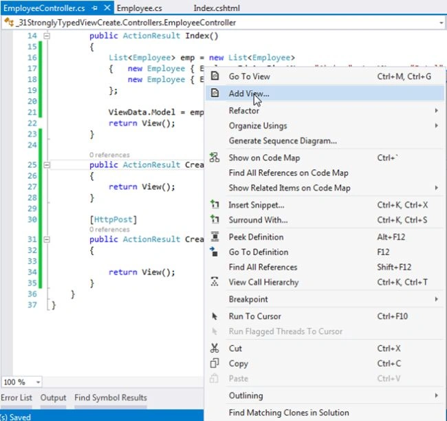 add view page