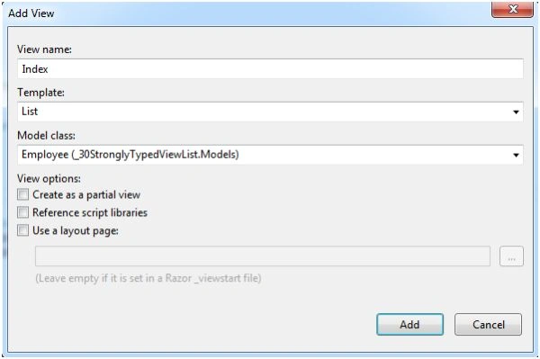 create index