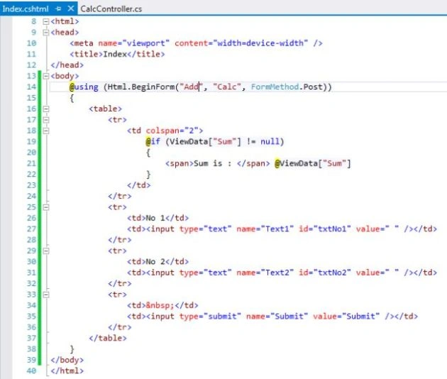 HTML form