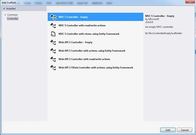MVC 5 Controller