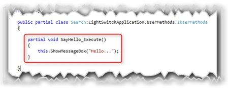 Editing LightSwitch Method