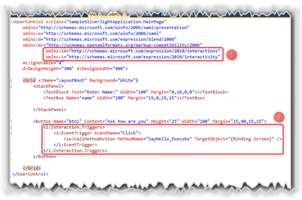 Xaml for the Usercontrol