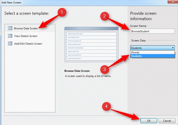 Add HTML Screen