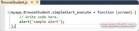 HTML alert action