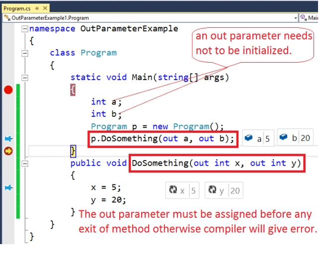 Out Parameters