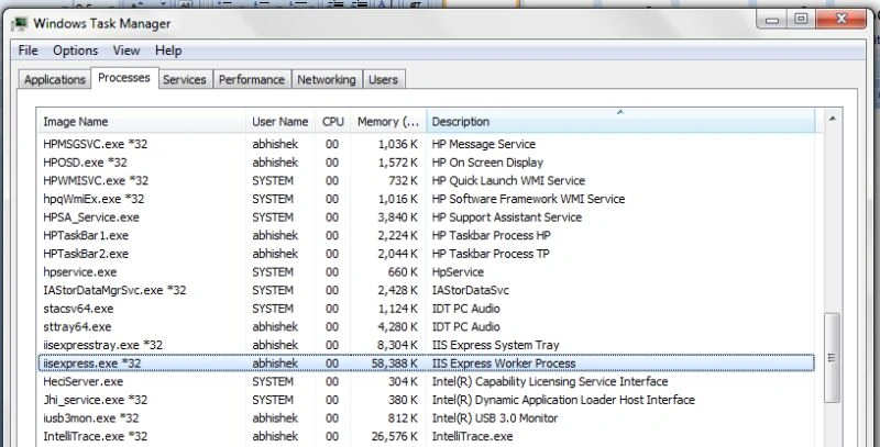 process in task manager