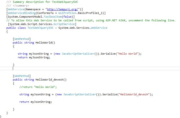 Create Web service