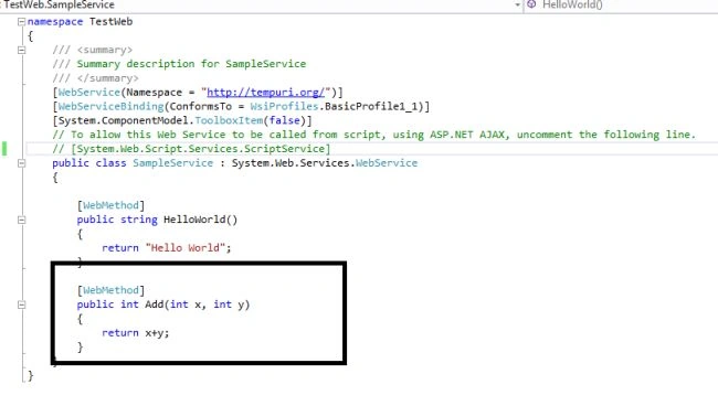 Create Web service