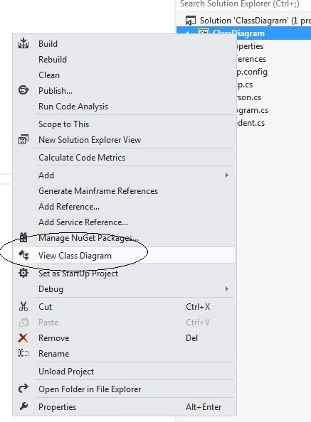 create Class diagram 